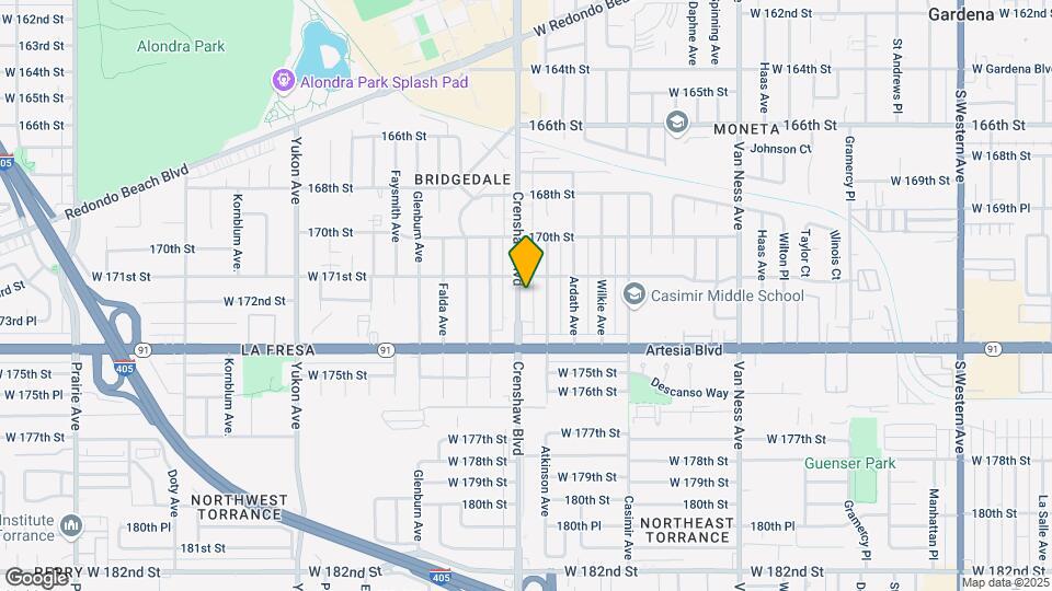 17204 Crenshaw Blvd, Unit 17204.5 Map and Location Details