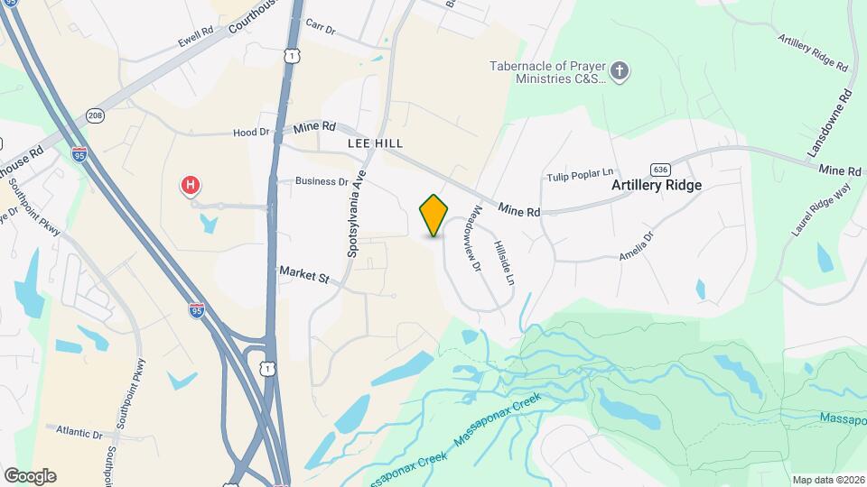 10406 Hillside Ln Map and Location Details