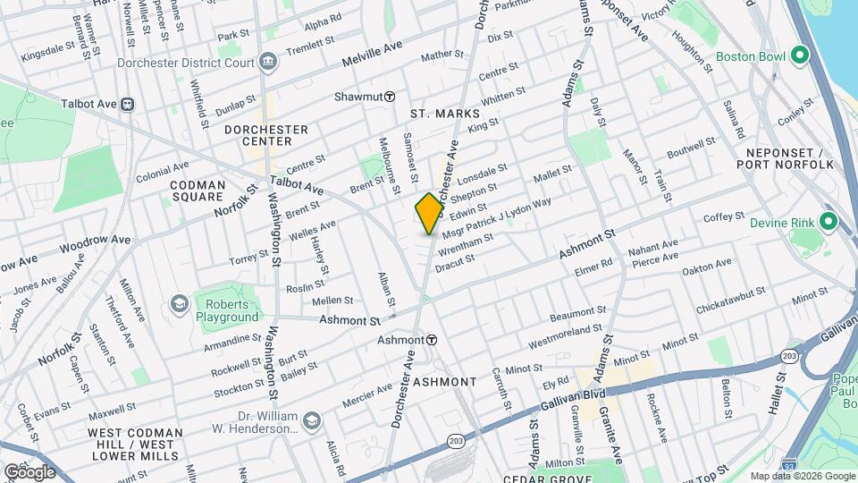 1845 Dorchester Ave Map and Location Details