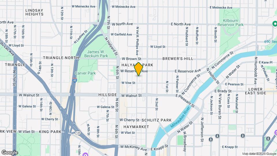 Milwaukee Apartments Mapa y Detalles de la Ubicación