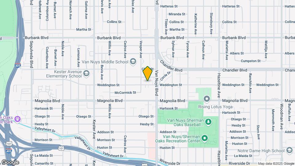 14535 Weddington St Mapa y Detalles de la Ubicación