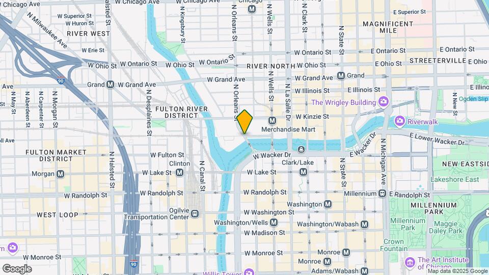 343 W Wolf Point Plaza Map and Location Details