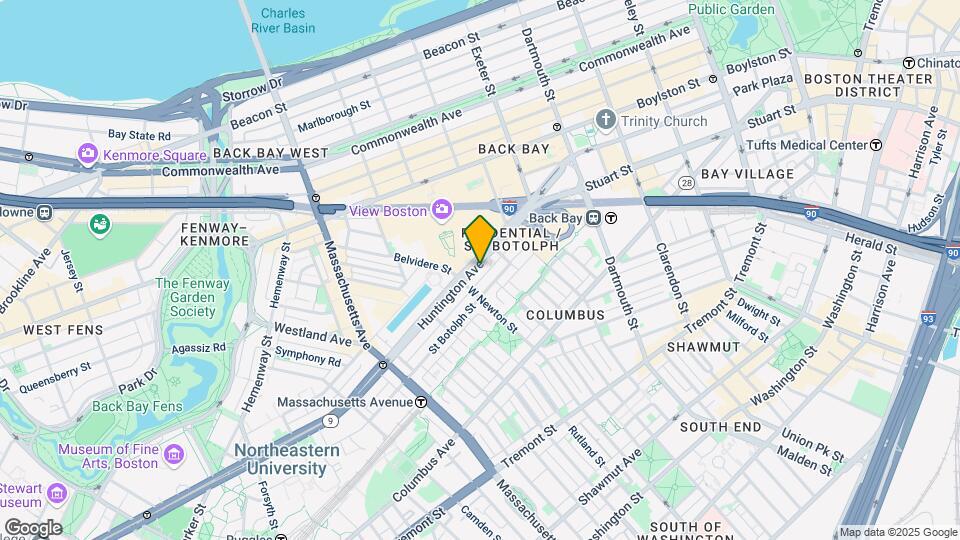 60 Huntington Ave Map and Location Details