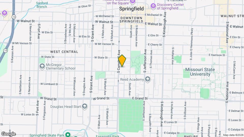 750 S Campbell Ave Map and Location Details