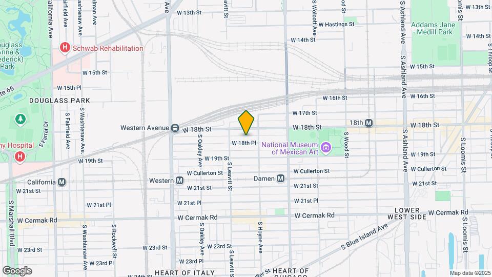 2124 W 18th Pl Map and Location Details