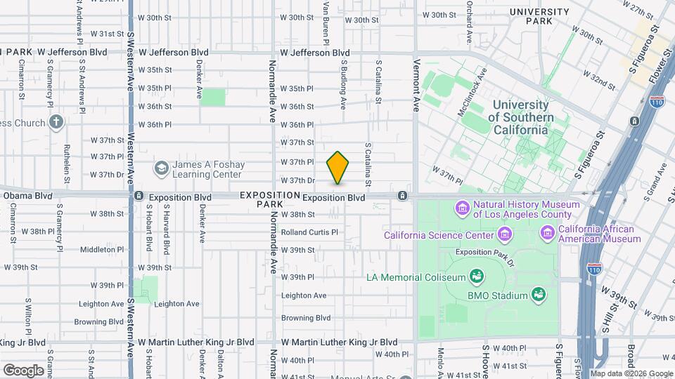 1155 W Exposition Blvd Mapa y Detalles de la Ubicación