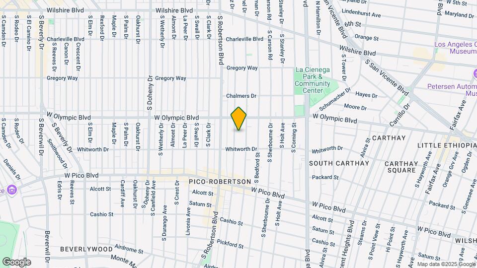1036 S Wooster St Map and Location Details
