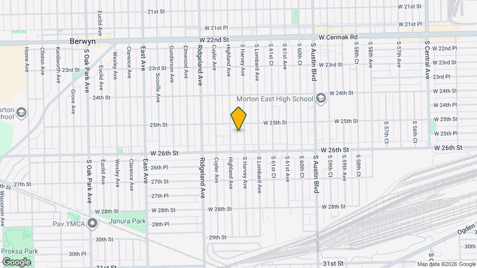 2514 S Harvey Ave Map and Location Details