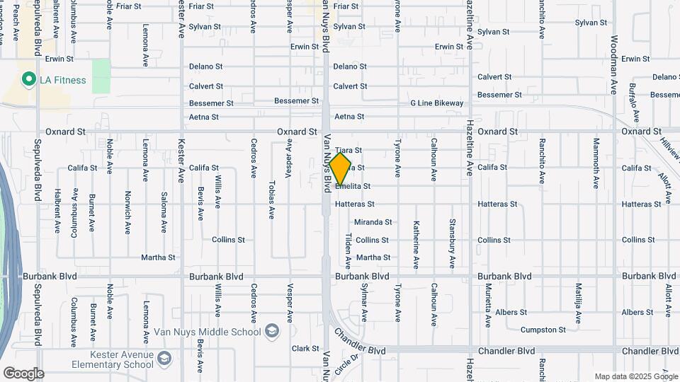 14436 Emelita St Map and Location Details