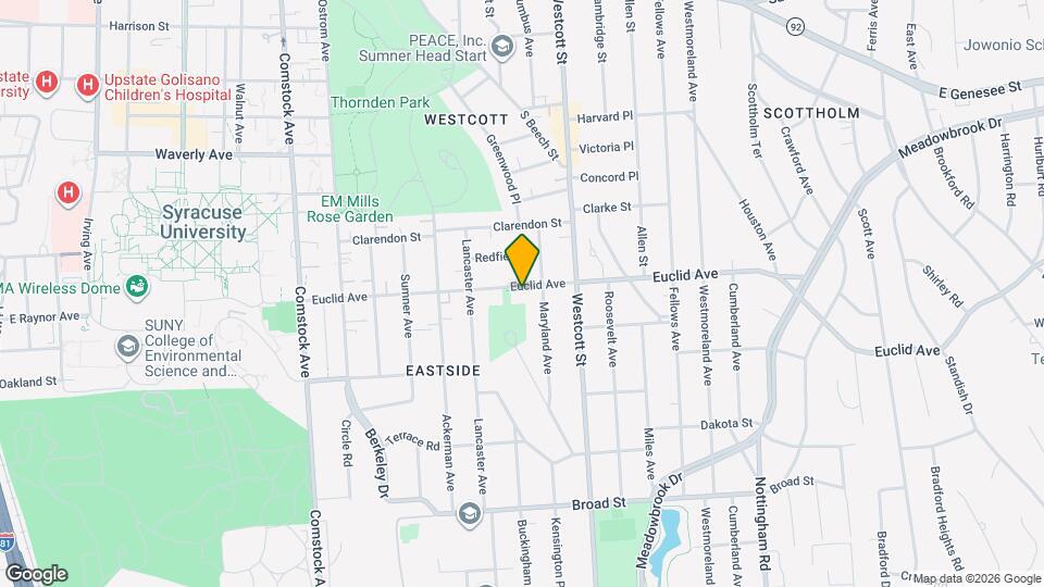 750 Euclid Ave Map and Location Details