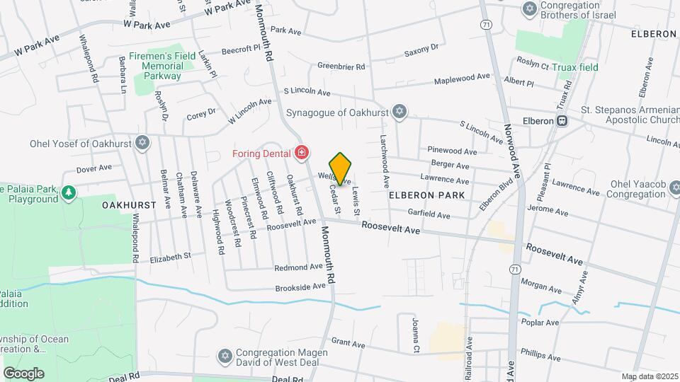 215 Cedar St Map and Location Details