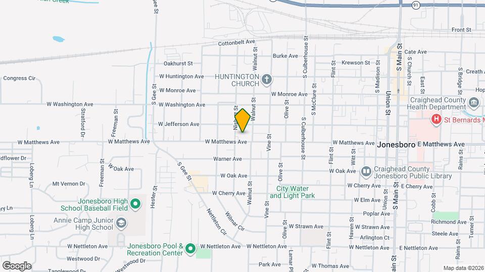 1020 W Matthews Ave Map and Location Details