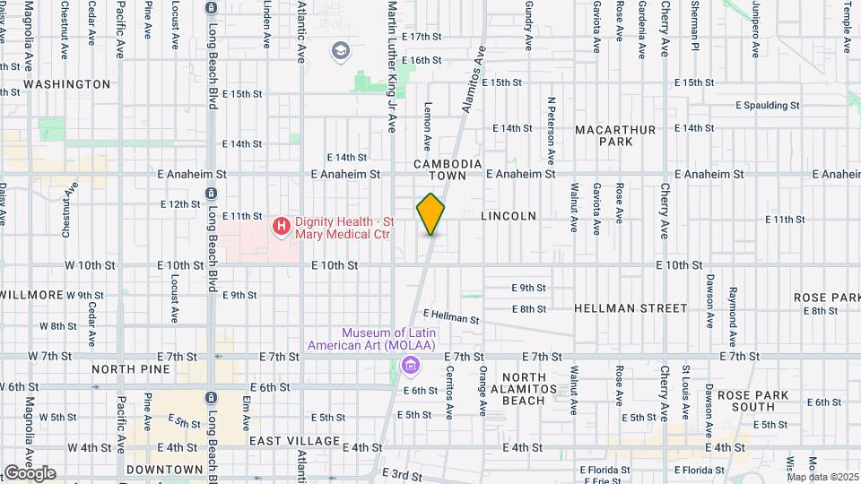 1053 1/2 Alamitos Ave Map and Location Details