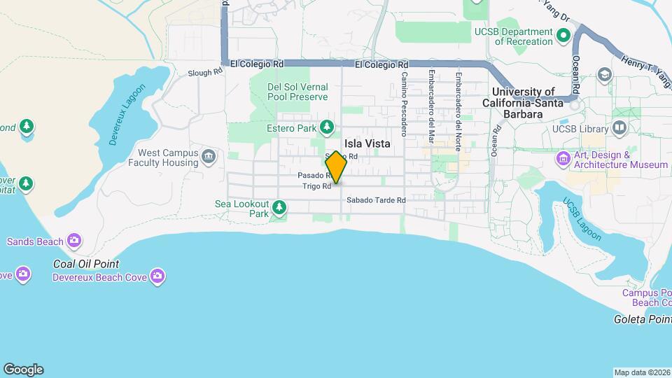 6705 Trigo Rd, Unit A - Isla Vista Mapa y Detalles de la Ubicación