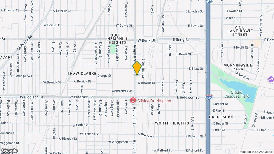 3329 Hemphill St Map and Location Details