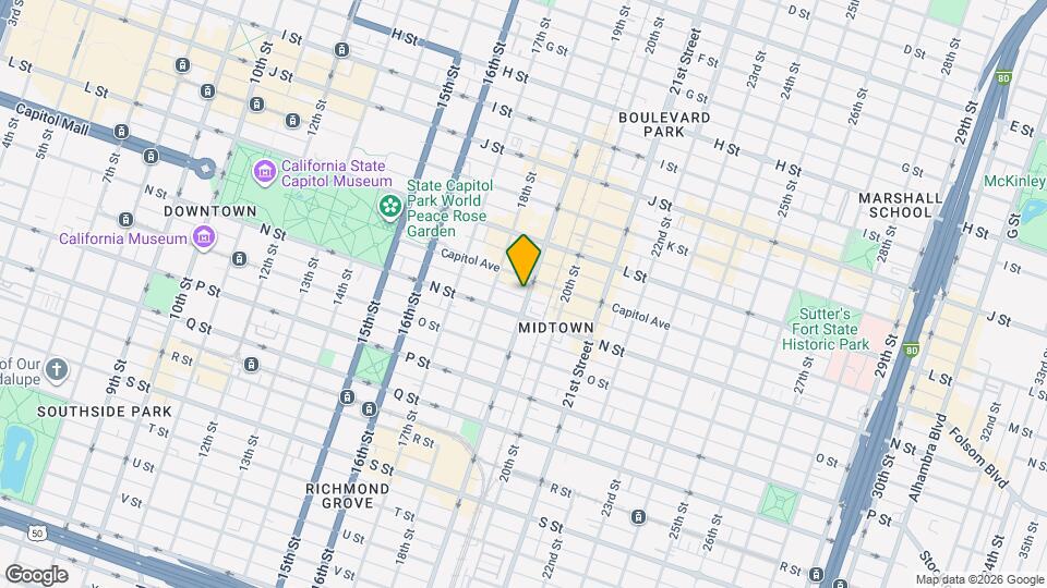 1312 19th St Map and Location Details