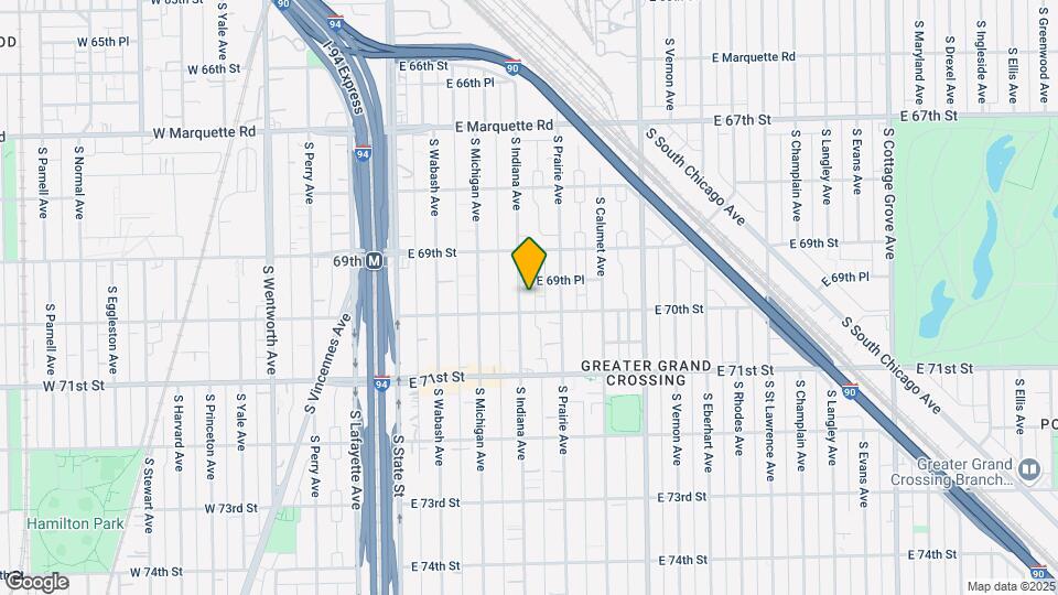 6943-6945 S Indiana Ave Map and Location Details