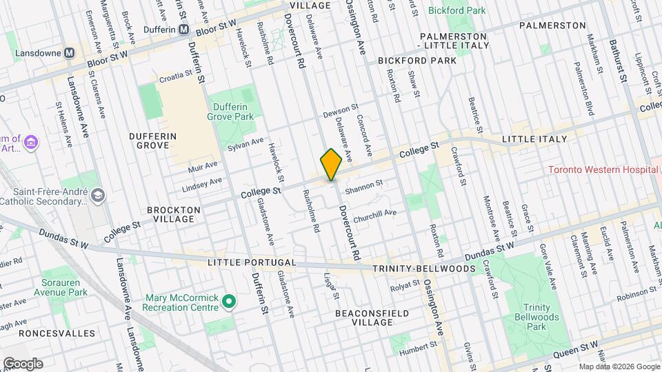 412 Dovercourt Rd Map and Location Details