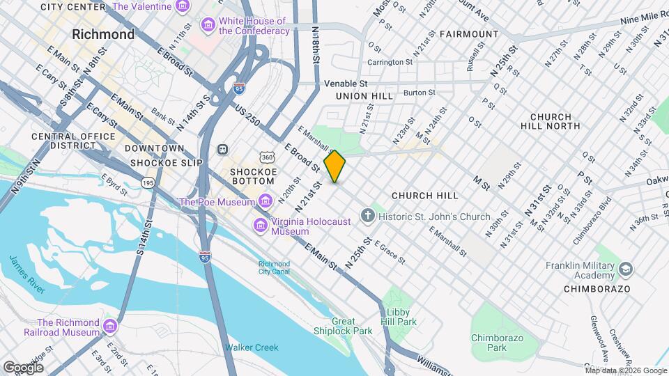 2119 E Broad St Map and Location Details