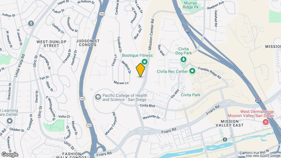 5830 Mission Center Rd Map and Location Details