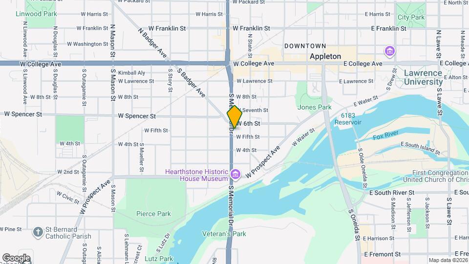 512 S Memorial Dr Map and Location Details