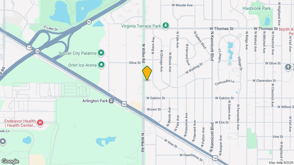 1215 N Wilke Rd Map and Location Details