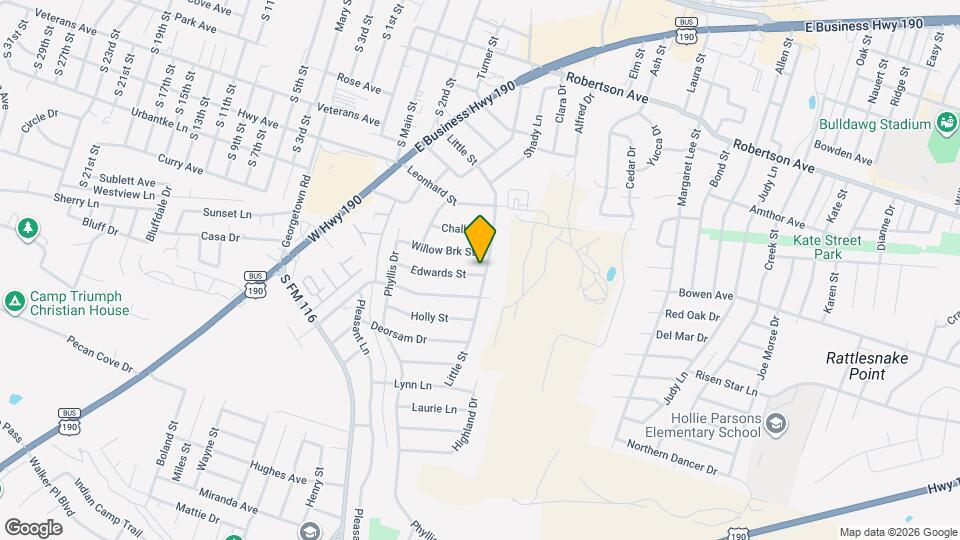 933 Edwards St Mapa y Detalles de la Ubicación