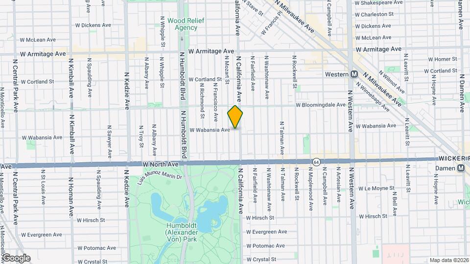 2809 W Wabansia Ave Map and Location Details