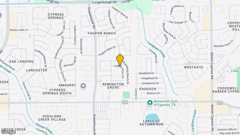 7507 Legacy Pines Dr Map and Location Details