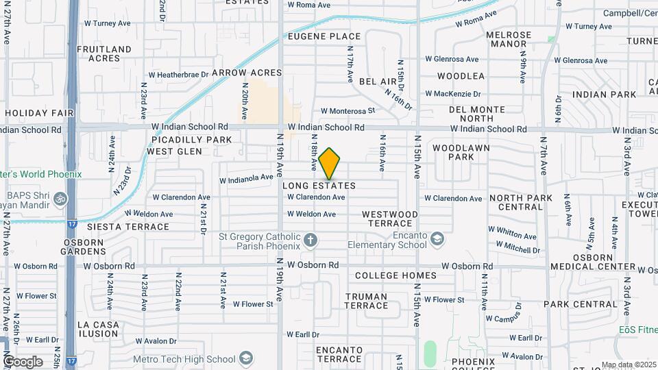 1723 W Indianola Ave Map and Location Details