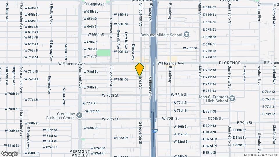 7329 S Figueroa St Map and Location Details
