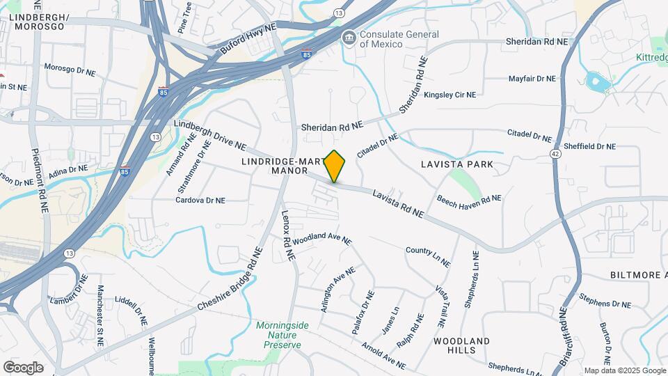1221 Lavista Rd NE Map and Location Details