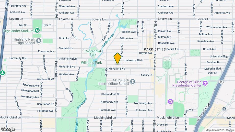3612 McFarlin Blvd Map and Location Details