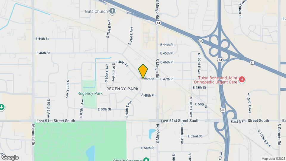 4703 S 94th E Ave Map and Location Details