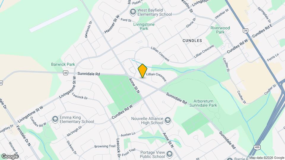 321 Sunnidale Rd Map and Location Details