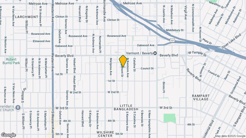 160 N Edgemont St Map and Location Details
