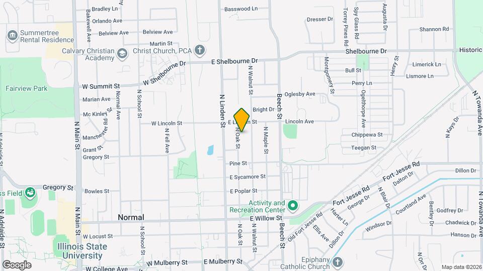 1016 N Oak St Map and Location Details