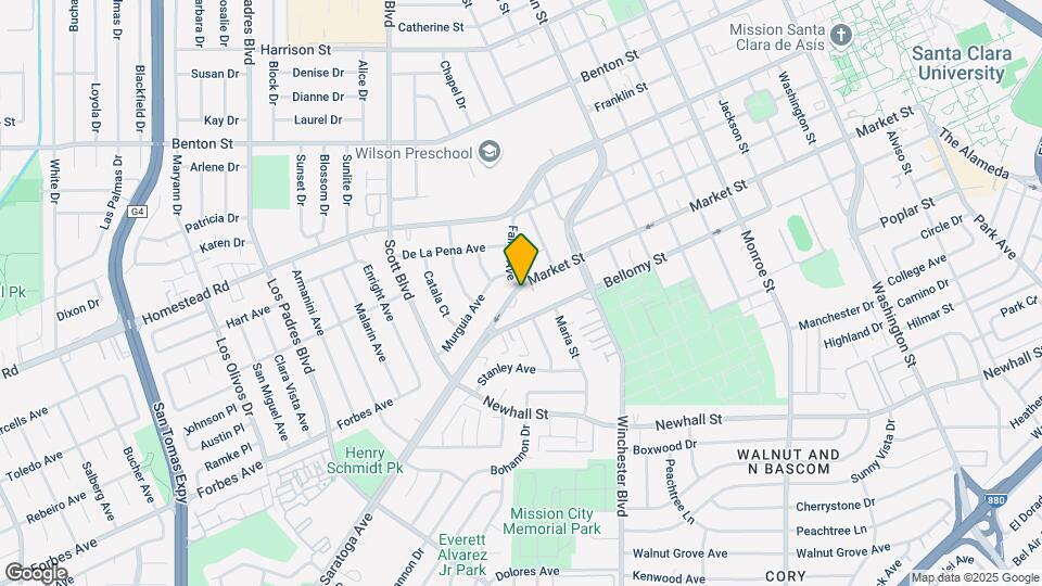 593 Saratoga Ave Mapa y Detalles de la Ubicación
