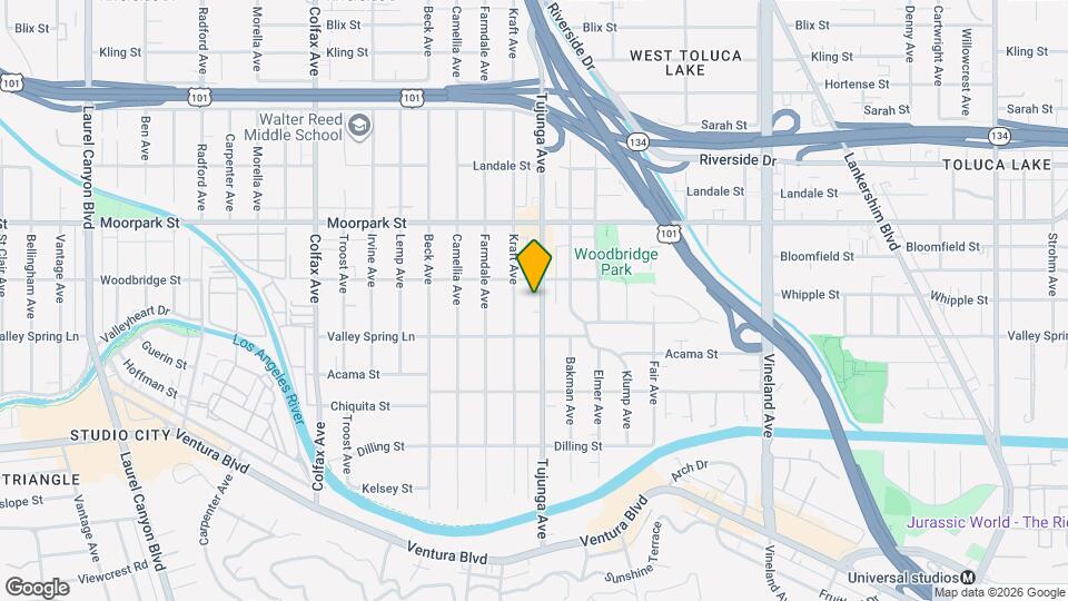 4301 Tujunga Ave Map and Location Details