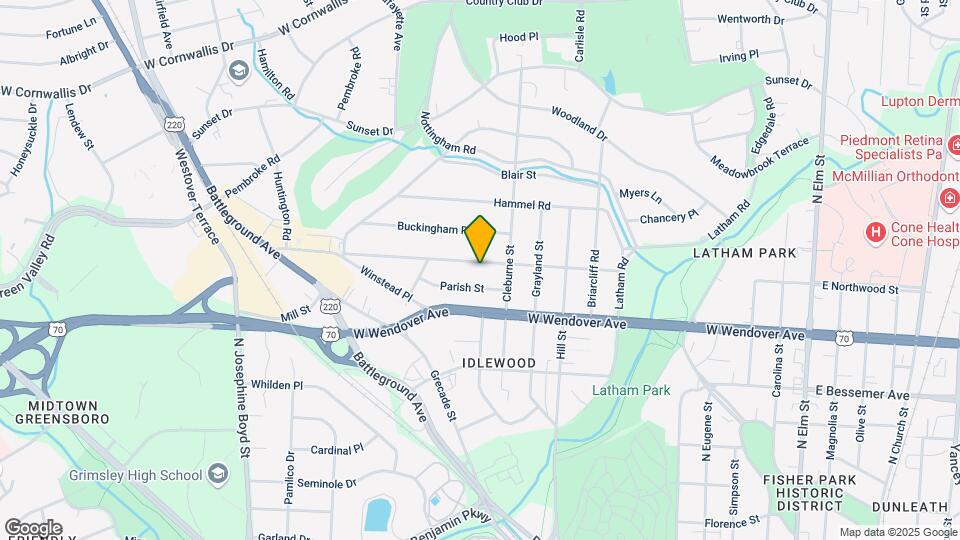1115 W Northwood St Map and Location Details