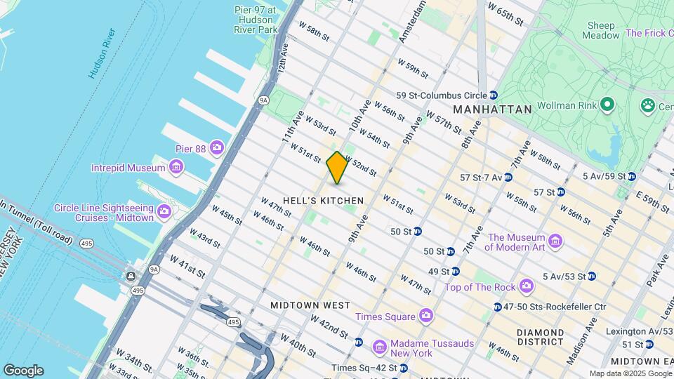 446 W 50th St Map and Location Details