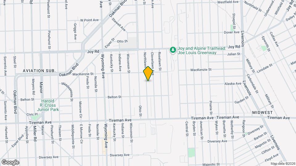 8294 Northlawn St Map and Location Details