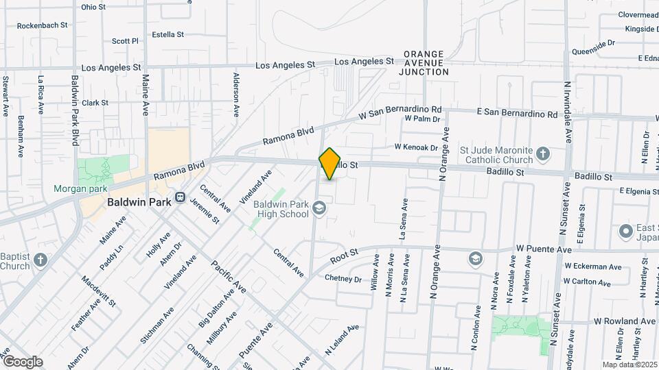4038 Puente Ave Map and Location Details