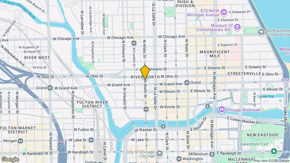 548 N Wells St Map and Location Details