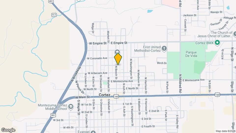 105 E Downey Ave Map and Location Details