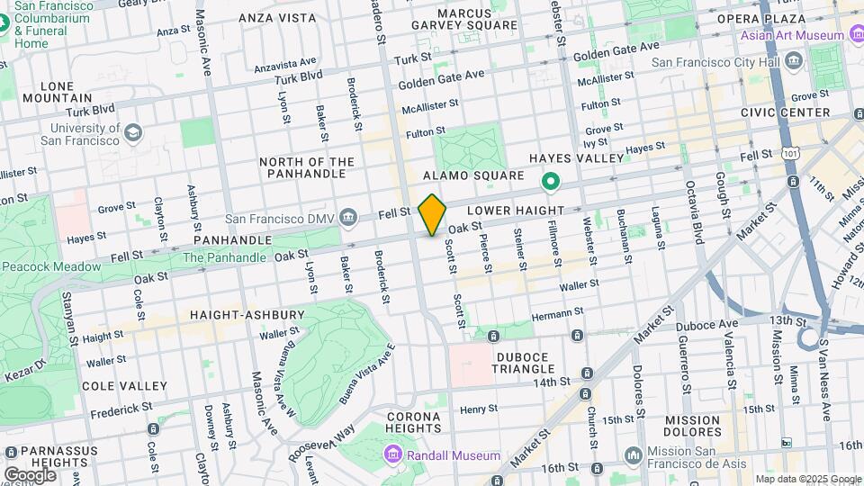 1053 Oak St Map and Location Details