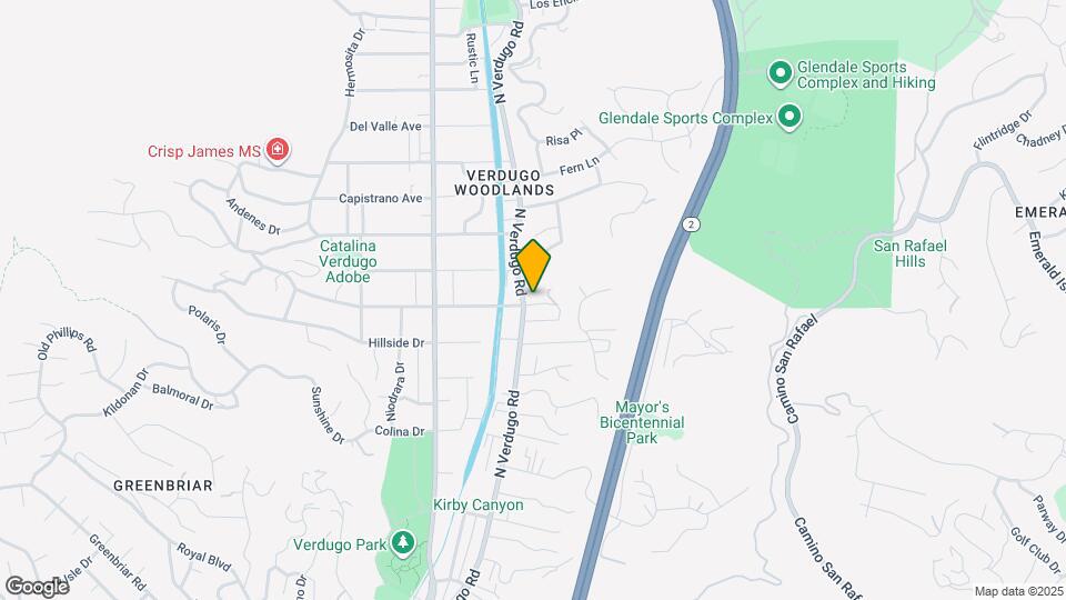 2100 N Verdugo Rd, Unit B Map and Location Details