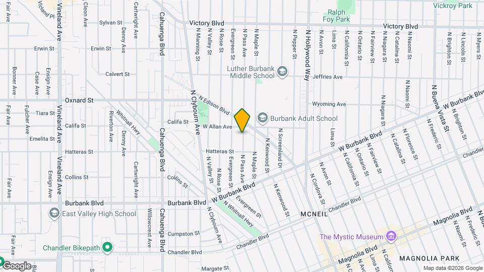 1529 N Pass Ave Map and Location Details