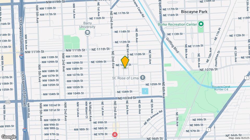 10747 NE 2nd Pl Map and Location Details