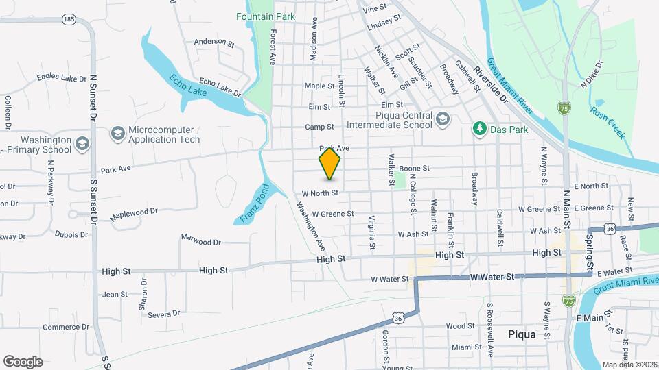 1028 W North St Mapa y Detalles de la Ubicación